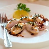 Chipirons farcis & Chardonnay Limoux AOC
