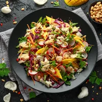 Salade des îles au crabe & champagne Blanc de Blancs