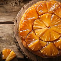 Clairette de Die et tarte tatin à l'ananas