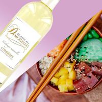 Poke bowl Poisson + Corbières Blanc AOC