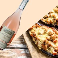 Aubergines farcies + Vin rosé Languedoc AOC