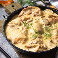 Recette de poulet à la moutarde & vin de Syrah