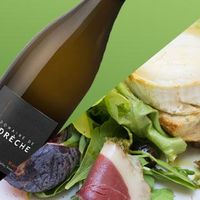 Salade de chèvre aux figues + Ventoux blanc AOC