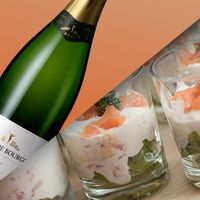 Verrines avocat saumon + Crémant de Bourgogne