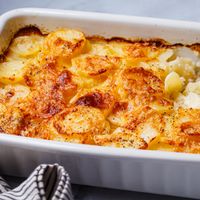Gratin dauphinois aux c&egrave;pes & Roussette de Savoie