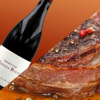 Médaillons de bœuf lardés aux herbes + Pays d'Oc Rouge