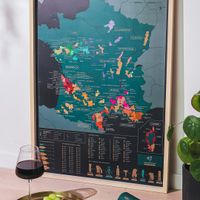 Idée cadeau la carte à gratter du vignoble français