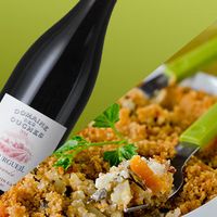 Crumble forestier + Bourgueil AOC