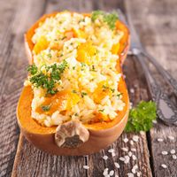 Butternut au four farcie & Condrieu AOC