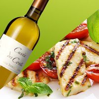 Halloumi grillé + Bergerac sec
