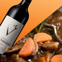 Bœuf bourguignon + Bordeaux supérieur rouge