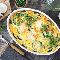 Gratin de courgettes au chèvre & Chenin
