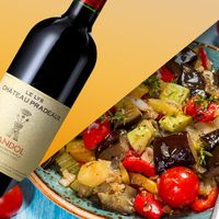 Ratatouille et Bandol rouge
