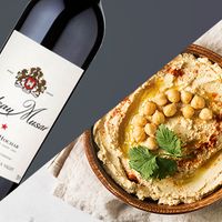 Houmous & vin libanais